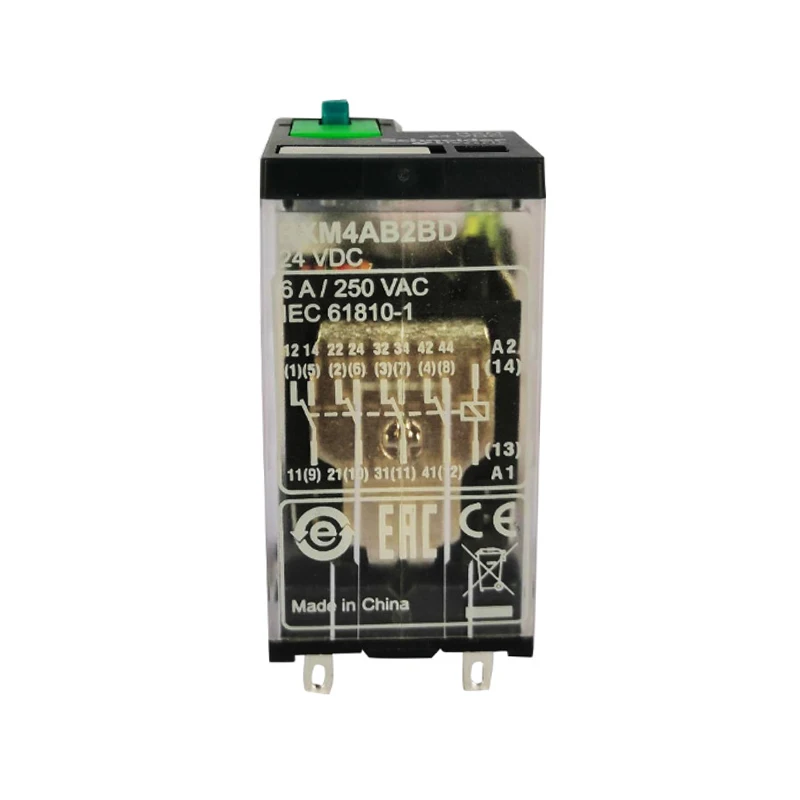 RXM4AB2BD RXM small relay, 4 C/O 24 V DC 6 A, with LED
