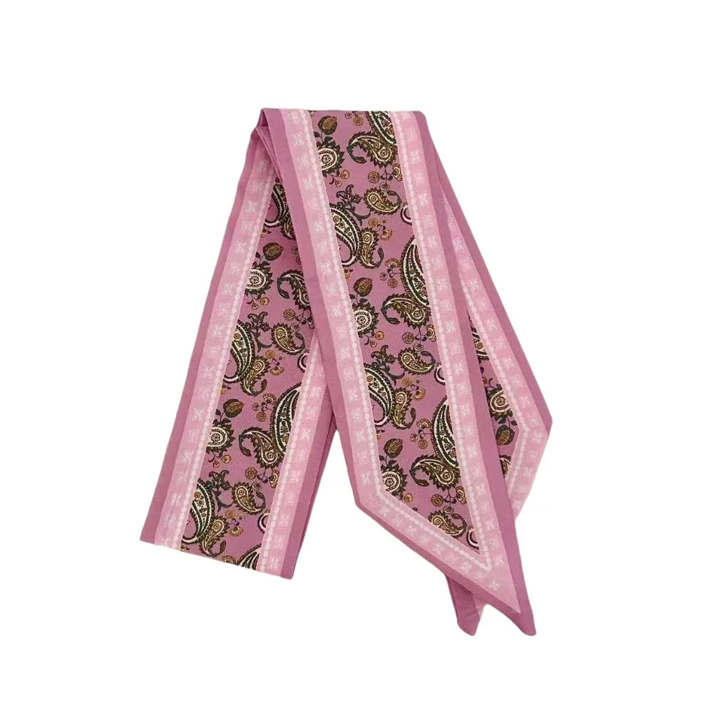 

New Silk Slender Scarf Double-Sided Streamer Long Neck Scarf Decoration Hair Band Neckwear/Wrist/Waistband