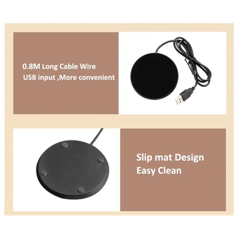 [A92P!】 Coffee Cup Heating Glass, USB Heating Bearing Electric Heating Milk Thermostatic Water For DC 5V Office Desk House Easy