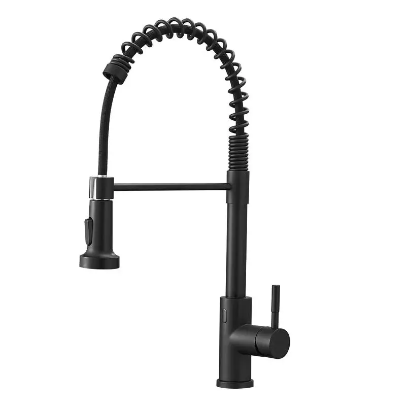Automatic Touchless Kitchen Faucet Smart Sensor Faucet Black Finish
