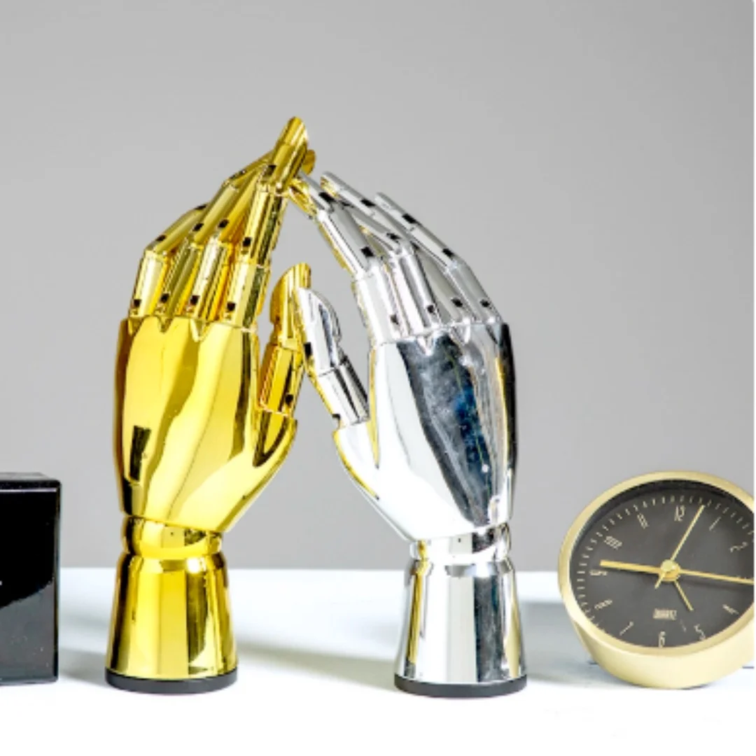 

Jewelry Organizer storage Display Female Hand Manikin Plating, Electroplated Model Shelves, Clothing Shop Window, D120MM