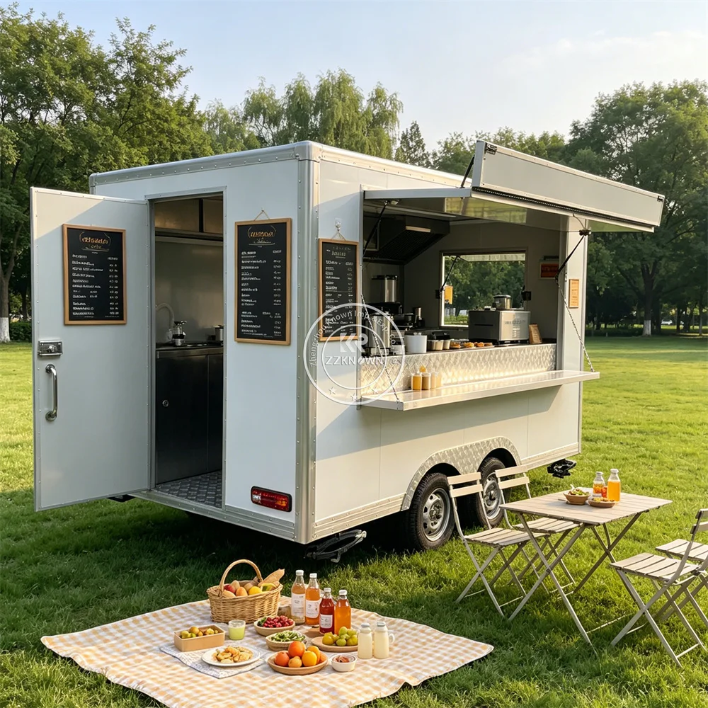 

Durable Food Truck Mobile Street Mobile Kitchen Catering Burger Hot Dog Food Trailer With Full Kitchen
