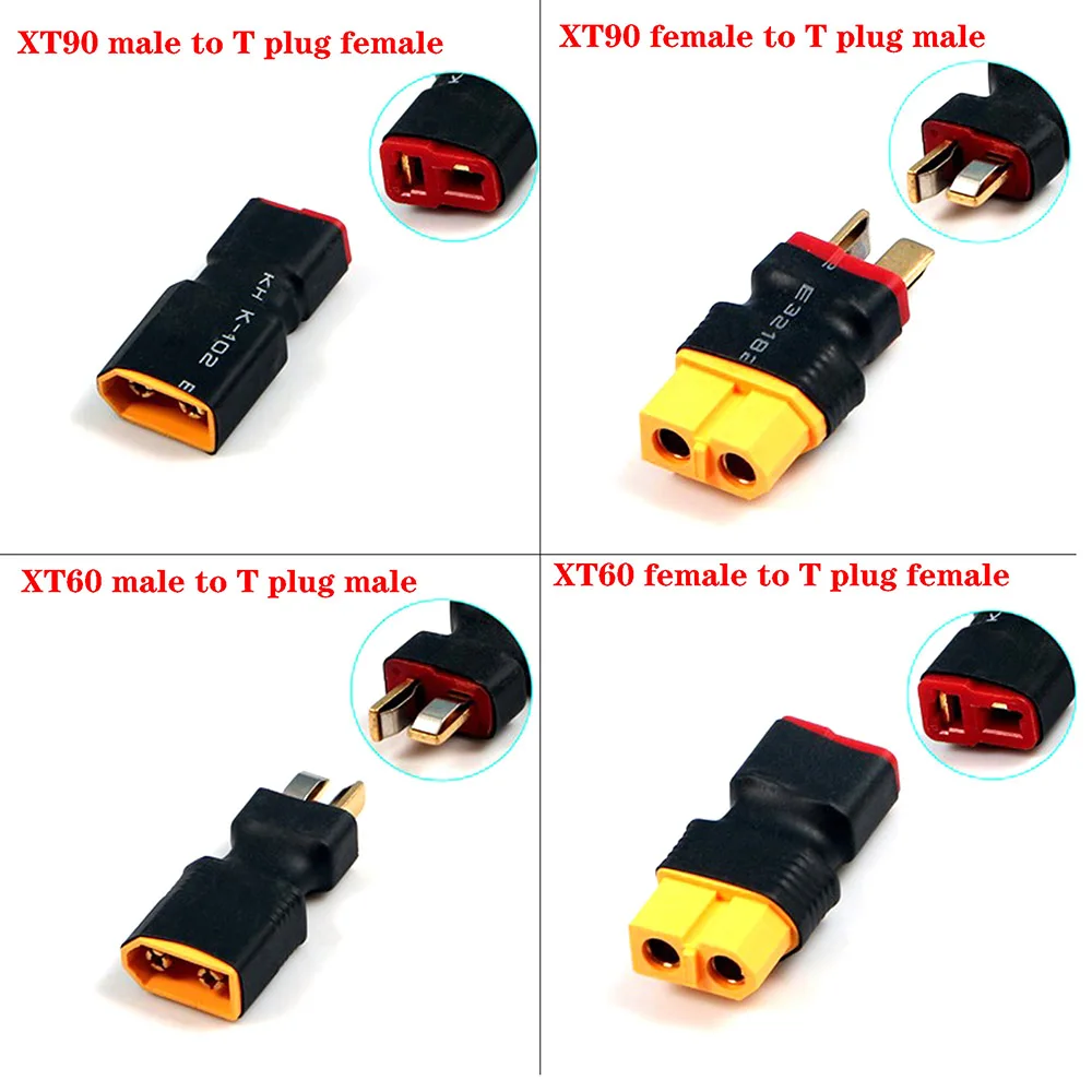 XT60 ذكر إلى موصل سالب T ذكر/T إلى أنثى XT30 محول XT60 ل RC هليكوبتر كوادكوبتر يبو موصل قابس البطارية ل #2