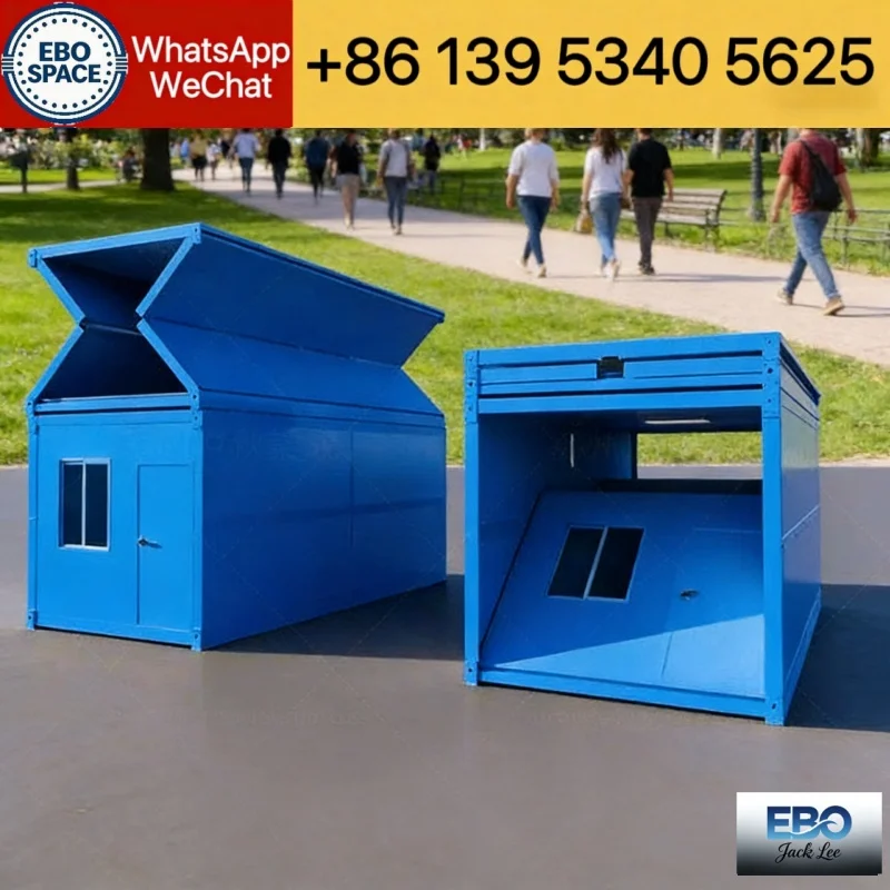 Modern 40ft modular prefab foldable container house outdoor cabin villa waterproof durable system kitchen bathroom