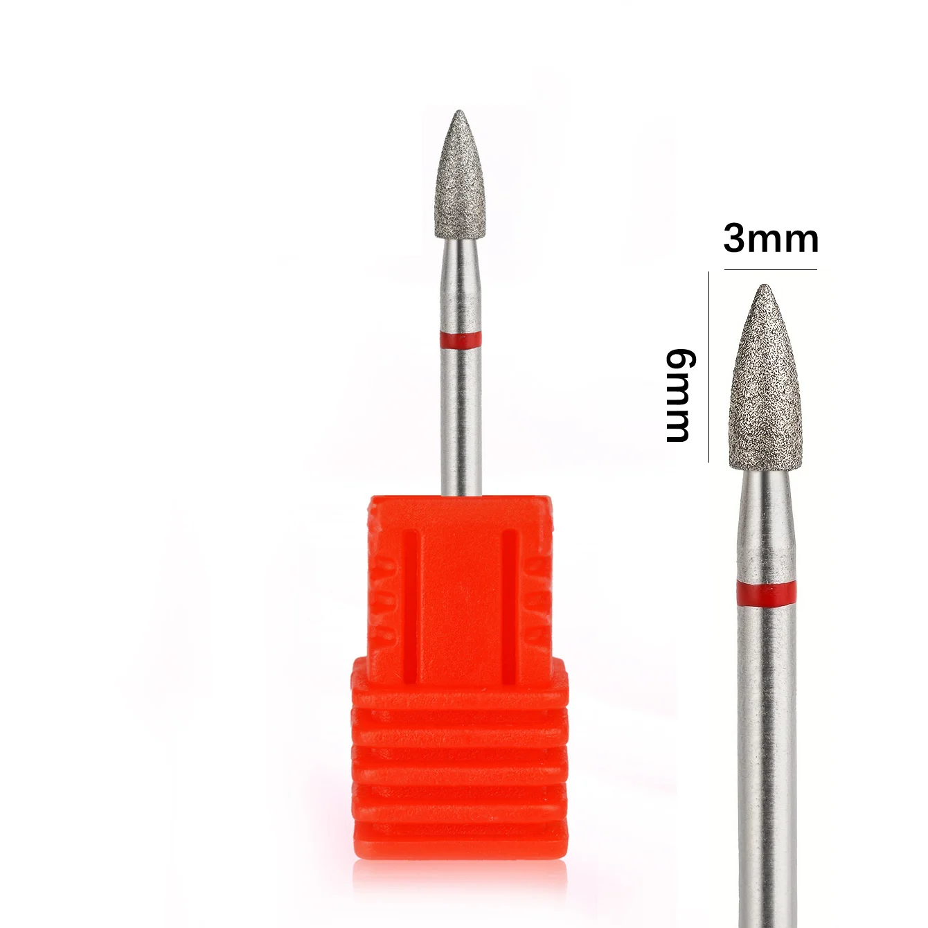 Fresa a cono diamantata per unghie, punta rotante russa per cuticole, strumento elettrico per manicure, accessori per unghie