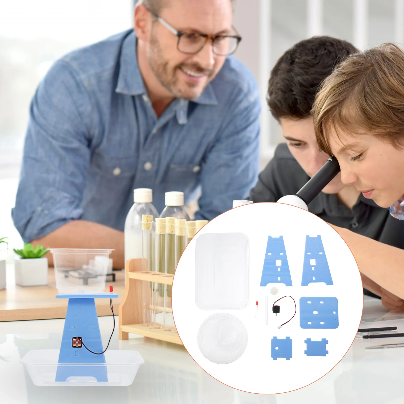 1 ensemble 1 ensemble générateur expérience scientifique bricolage Kit de tige éducative générateur hydraulique aléatoire expérience outils de couleur