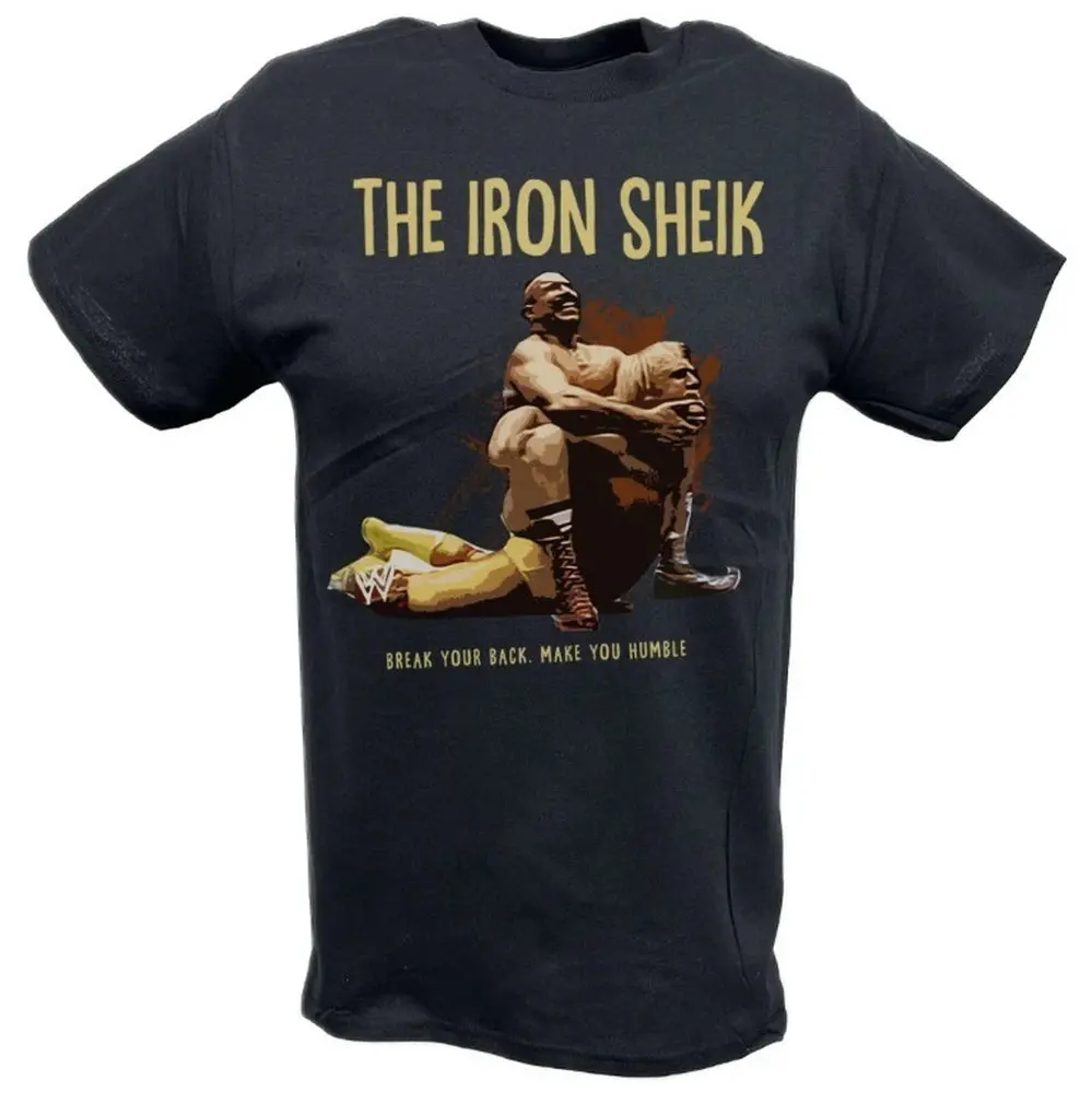 2025 camisetas de gran oferta Iron Sheik Hulk Hogan.Camel Clutch camiseta 00009548 # A Wrestling Sports TEE Famoso luchador FANS hombre coágulo