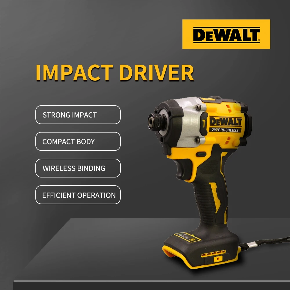 DEWALT DCF860 Electric Wrench 20V  Lithium ion Brushless Cordless Impact Driver Household Rechargeable Power Tool DCF850 Upgrad