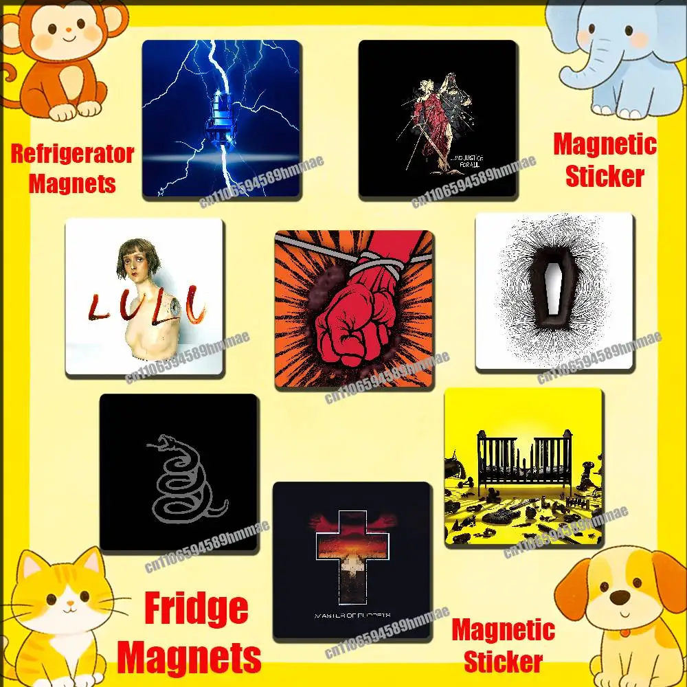 

For M-MetallicaS R-Ride the Lightning Fridge Freezer Refrigerator Magnets Metal Cabinet Magnetic Sticker Cover Home