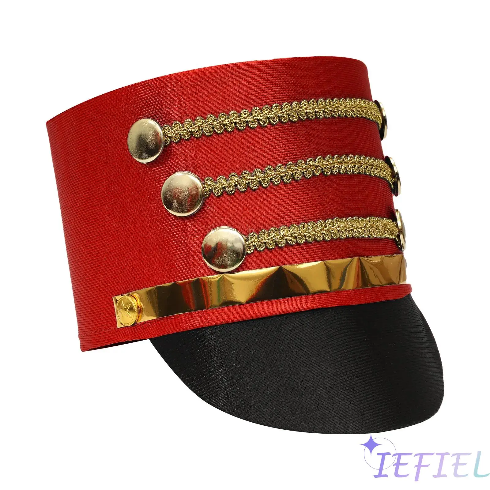 1Pc Kids Majorette Master Soldier Band Costume Accessory Hat Props for Halloween Themed Party Masquerade Photography Cosplay