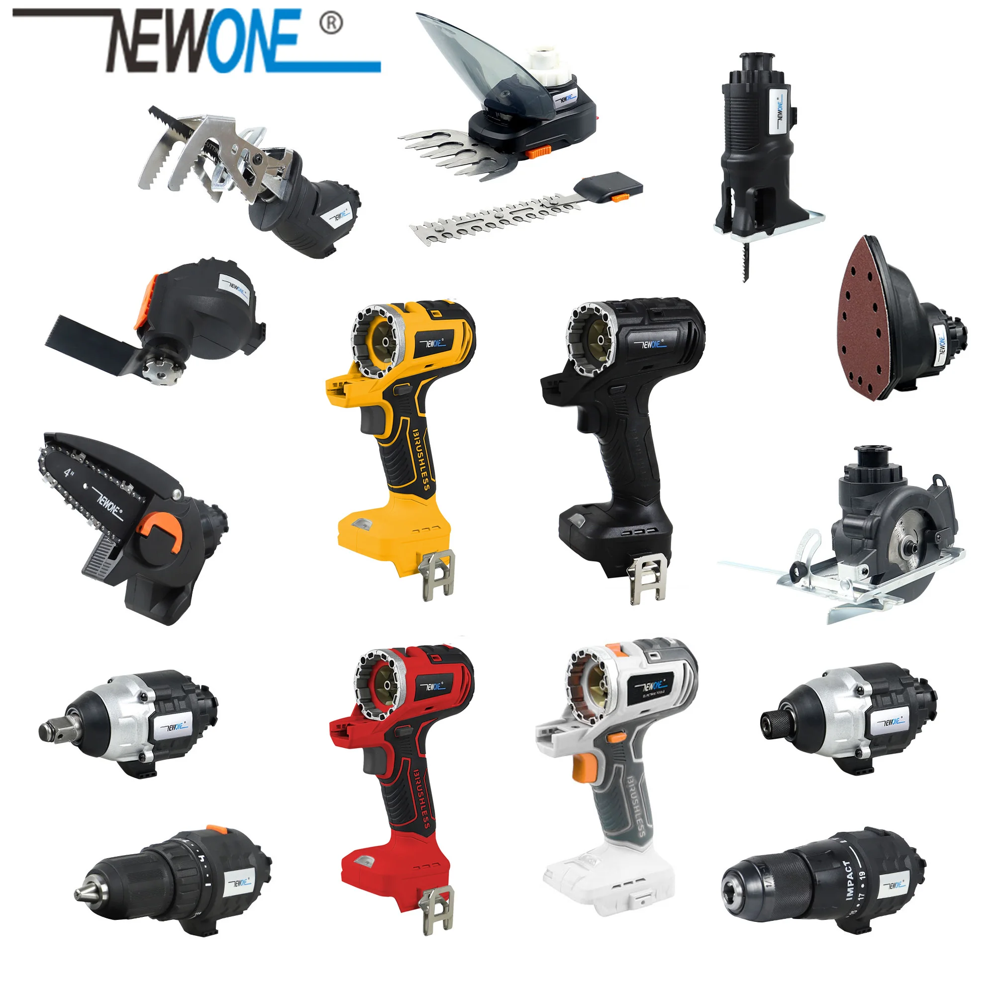 Compatible for MAKITA 18V Brushless  2/5/10/12-in-1 Multi tool Chainsaw Drill reciprocating/circular saw oscillating tool combo