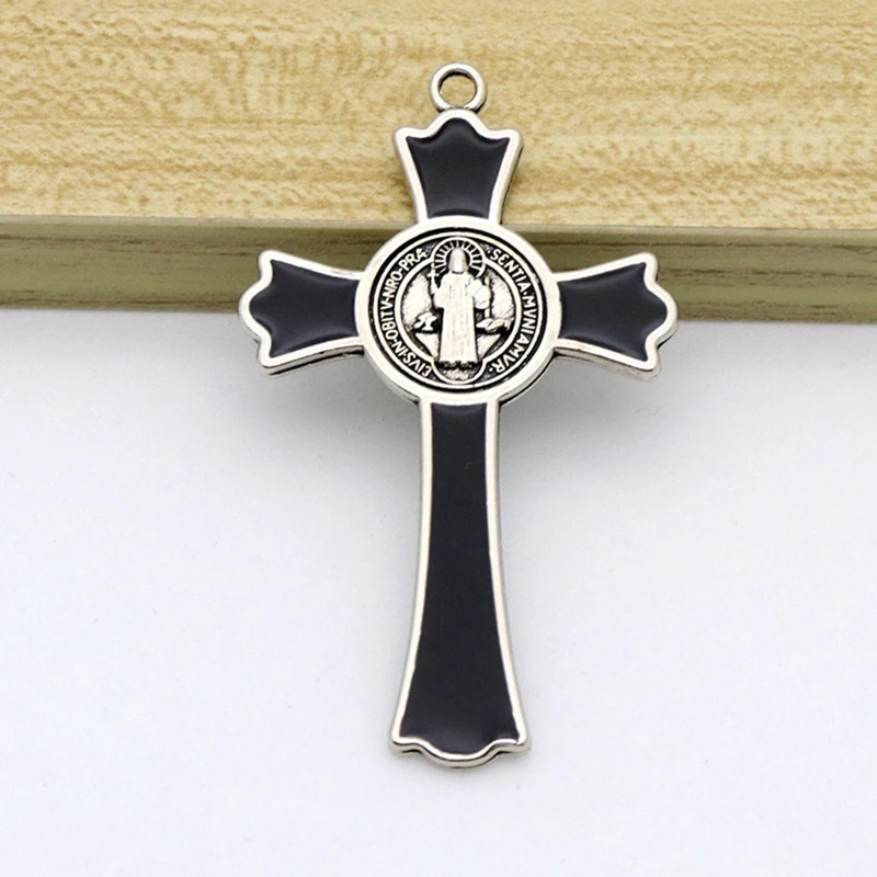 Vintage Holy Jesus for Cross Pendant for Creative Backpack Decor Keychain