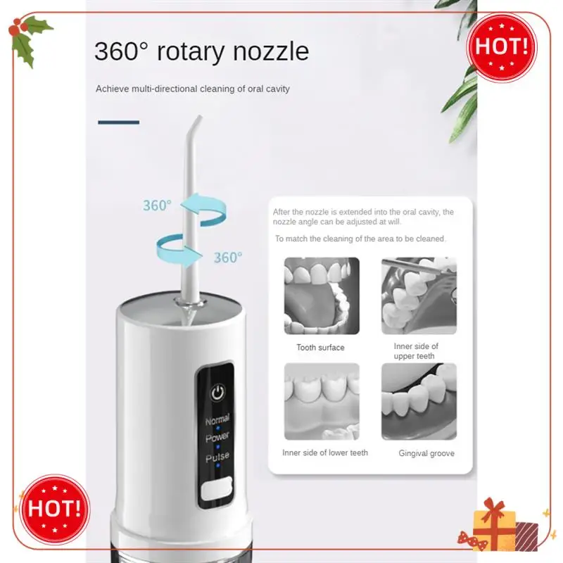 ABLE-Elettrico Acqua Flosser Cordless 200ML Ricaricabile Irrigatore Orale Per La Pulizia Dei Denti Portatile Strumenti di Pulizia Dei Denti