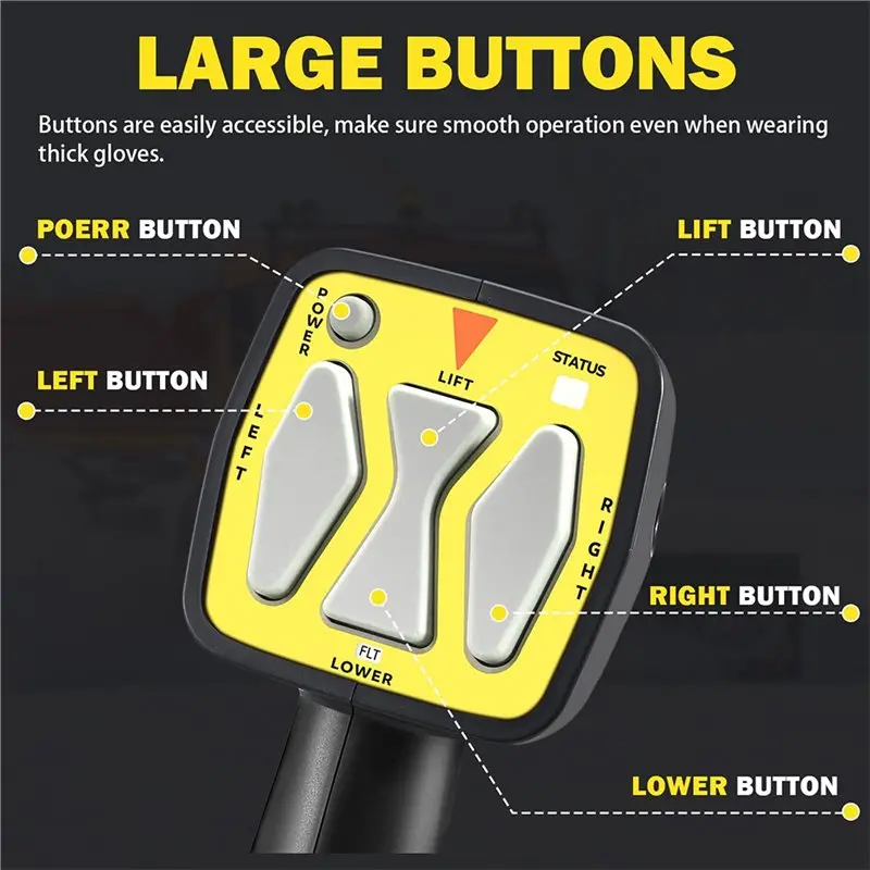 AB13-Yellow Snowplow Handheld Controller For Western 56462, Fisher 9400, SAM 1306902, Straight Blade Plows 6 Pin Plug Switch