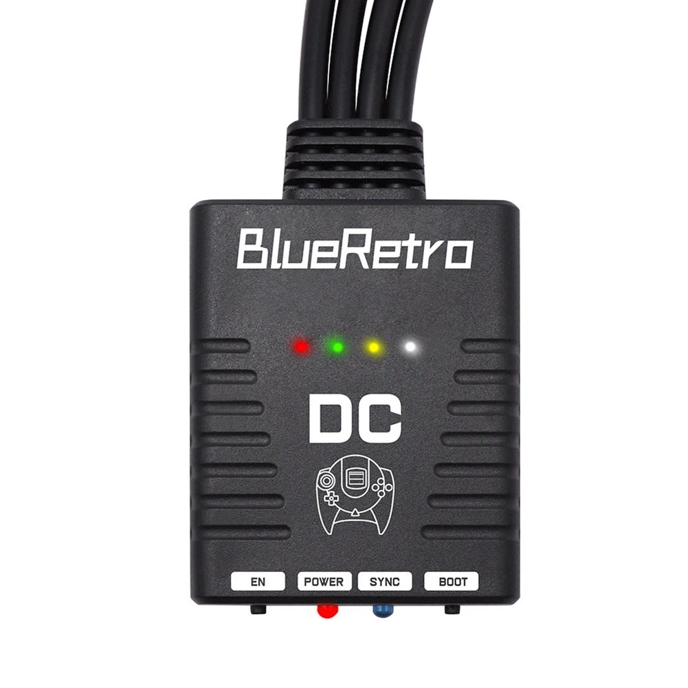 BlueRetro Gamepad Wireless Adapter Reset Button Bluetooth-Compatible Controller Converter Low Latency for SEGA DreamCast Console