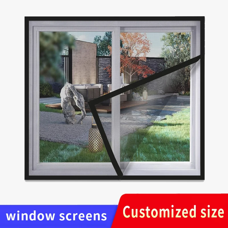 

Customized size，Anti-mosquito window screen，self adhesive mosquito net,summer insect proof door mosquitonet for windows mesh