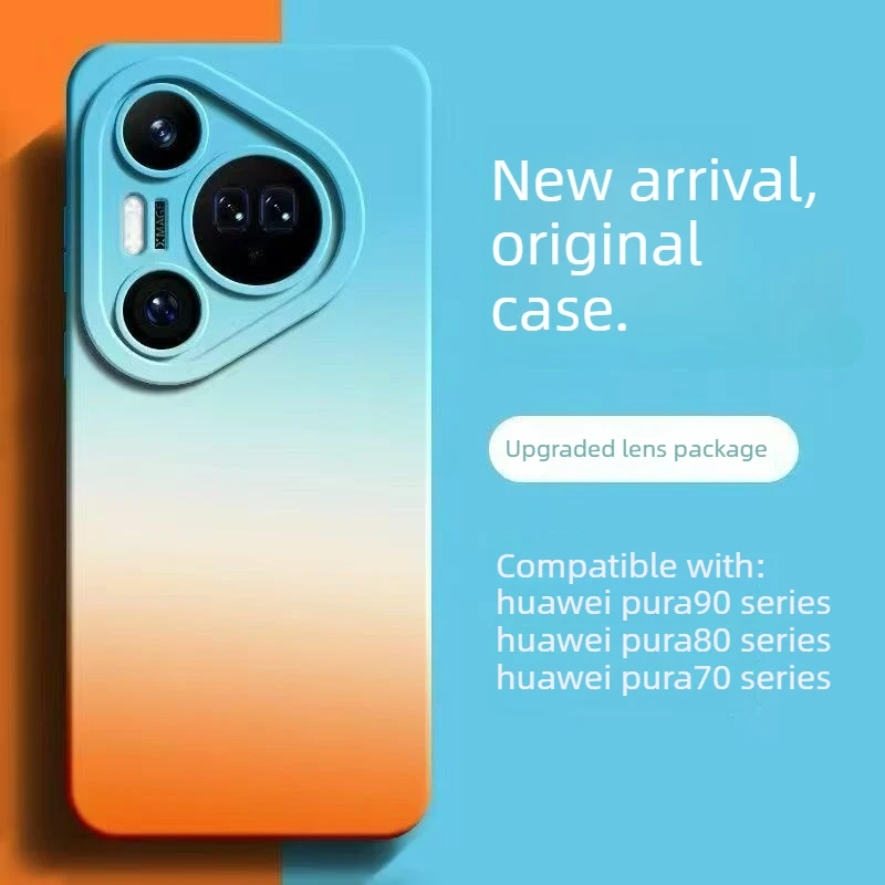 Funda de silicona líquida nueva para Huawei Pura 90 80 70 Pro Plus Max, agradable al tacto y a prueba de caídas, para Huawei Pura 80 70 Ultra