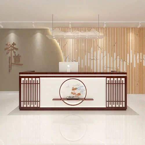 Specialized Clothing Store Counter Reception Tables Cash Register Coffee Distillation Shop Desk Customer Center Salon Furniture