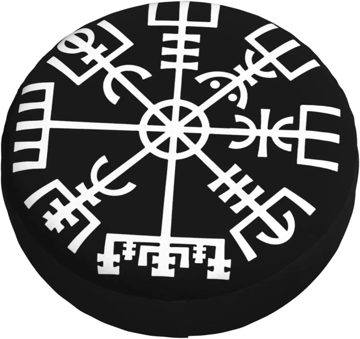 Viking Symbol Nordic Compass Car Spare Tire Cover Windproof and Rainproof Universal Wheel Protection Cover Truck SUV Trailer