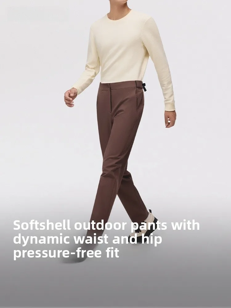 

Banana Le Men's Outdoor Casual Straight Leg Soft ell Pants ST738ST739 Windproof Water Repellent Hiking Adventure Trousers