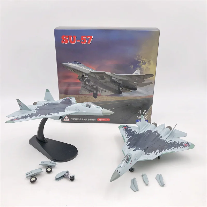 JASON TUTU 1/100 Scale Metal Diecast Russian Su 57 Fighter Stealth Aircraft Model Su-57 Plane Model Drop Shipping