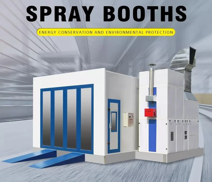 8m Spray Booth Inner Size 790*440*280cm High Quality Ce Certificate Auto Spray Booth Electric/Diesel Heating Car Paint Room