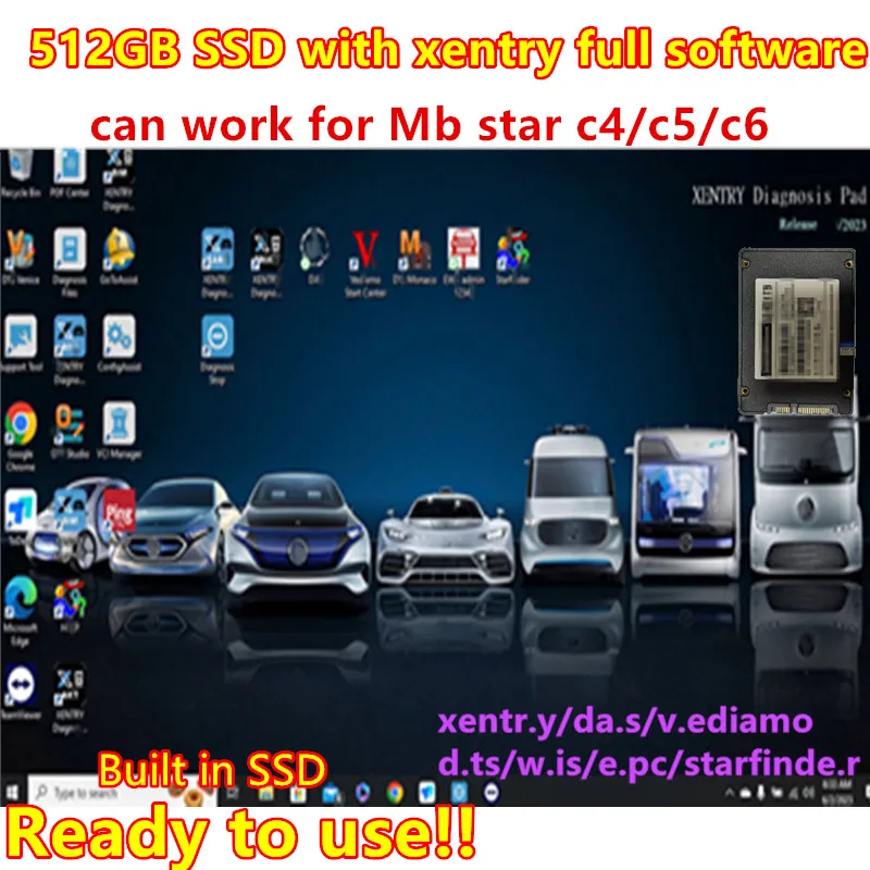 2023.12 Xentry full software for MB STAR C4 DOIP C5 C6 VCI DOIP with 512GB SSD Xentry das wis epc Starfinder EWA Vediamos DTS-Mo