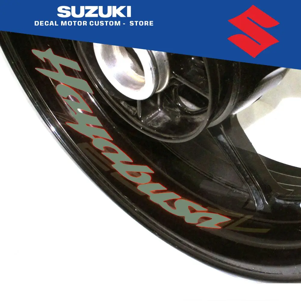 สติ๊กเกอร์ติดขอบล้อรถมอเตอร์ไซค์ ลายสะท้อนแสง โลโก้ยาง ชุดอุปกรณ์ตกแต่งรถมอเตอร์ไซค์ สำหรับ SUZUKI hayabusa 1999-2025