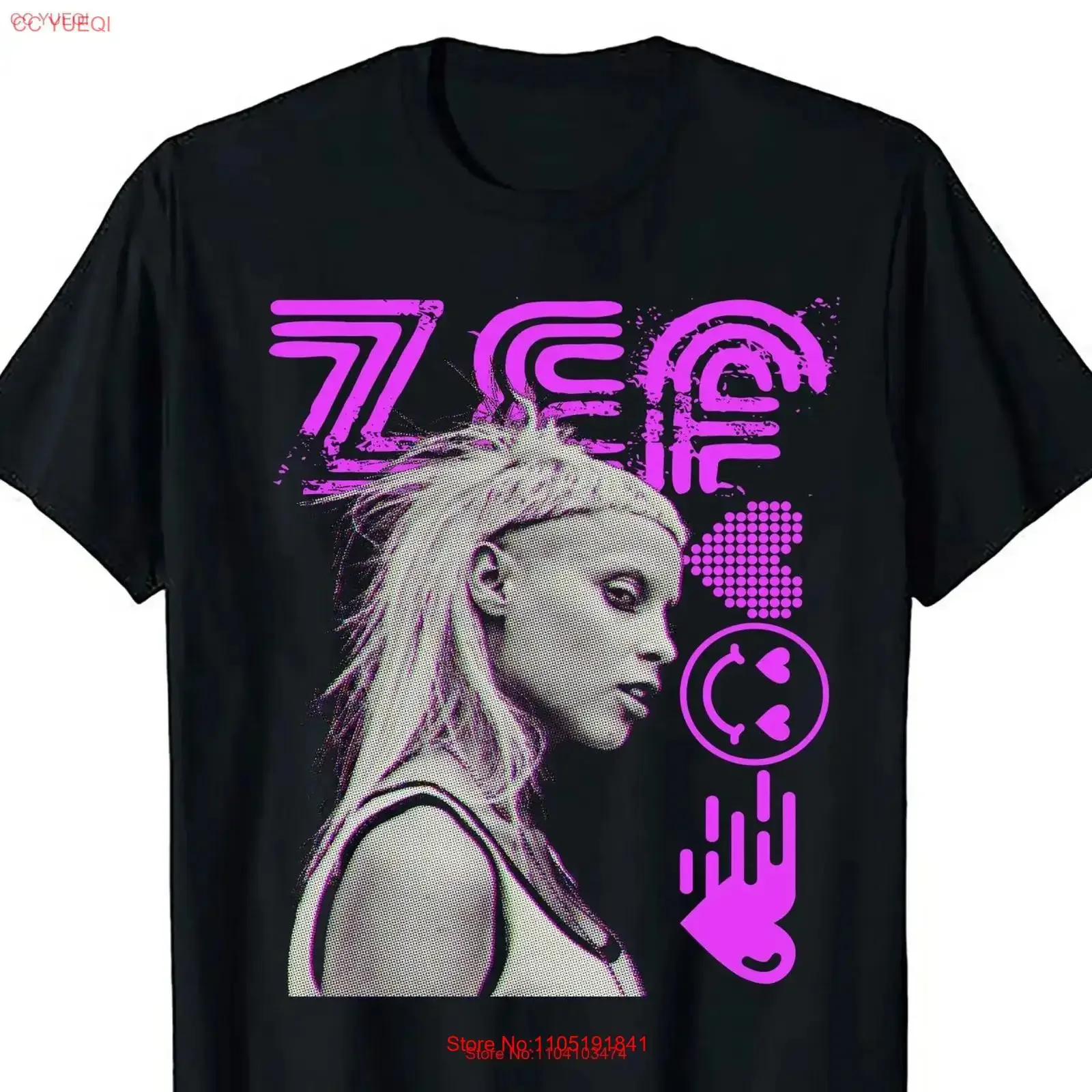 ZEF Style South African Yolandi Bad Tattoos And Rock Star Vibes Cool Antwoord T Shirt vintage Washed Versatile Unisex Stretched