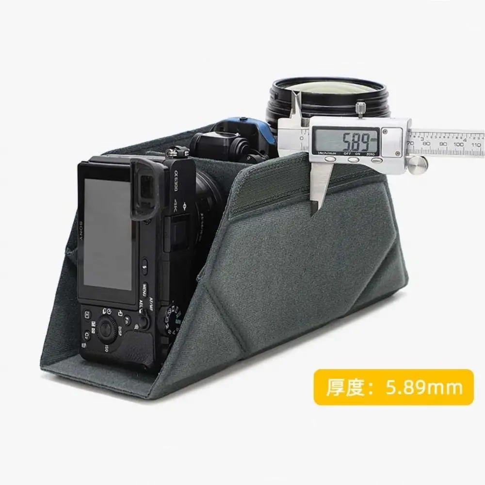 Foldable Camera Lens Inner Bag Shock-proof Moisture-proof SLR Liner Bag Interior Dividers Padded Compartments DSLR Insert Bag