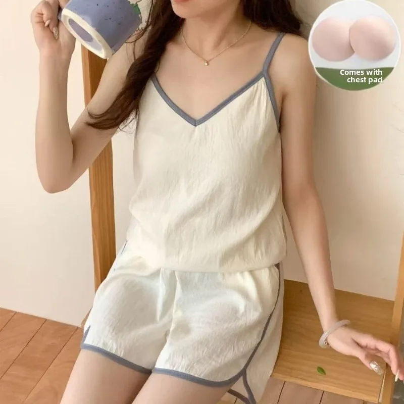 

Pajamas for Women Nightie Women's Pajamas Set Pyjamas Woman Sleepwear Ensembles Pyjama Femmes Home Wear Short Sleeve Sleepwear