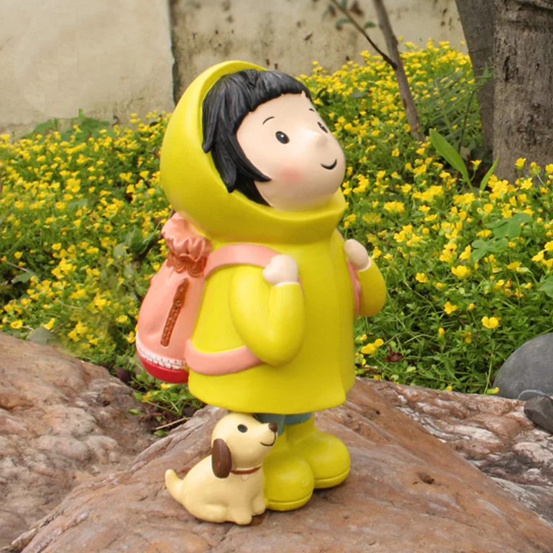 

Resin Cute Girl Figurine - Lovely Bedroom Decor for Teen Girls & Children