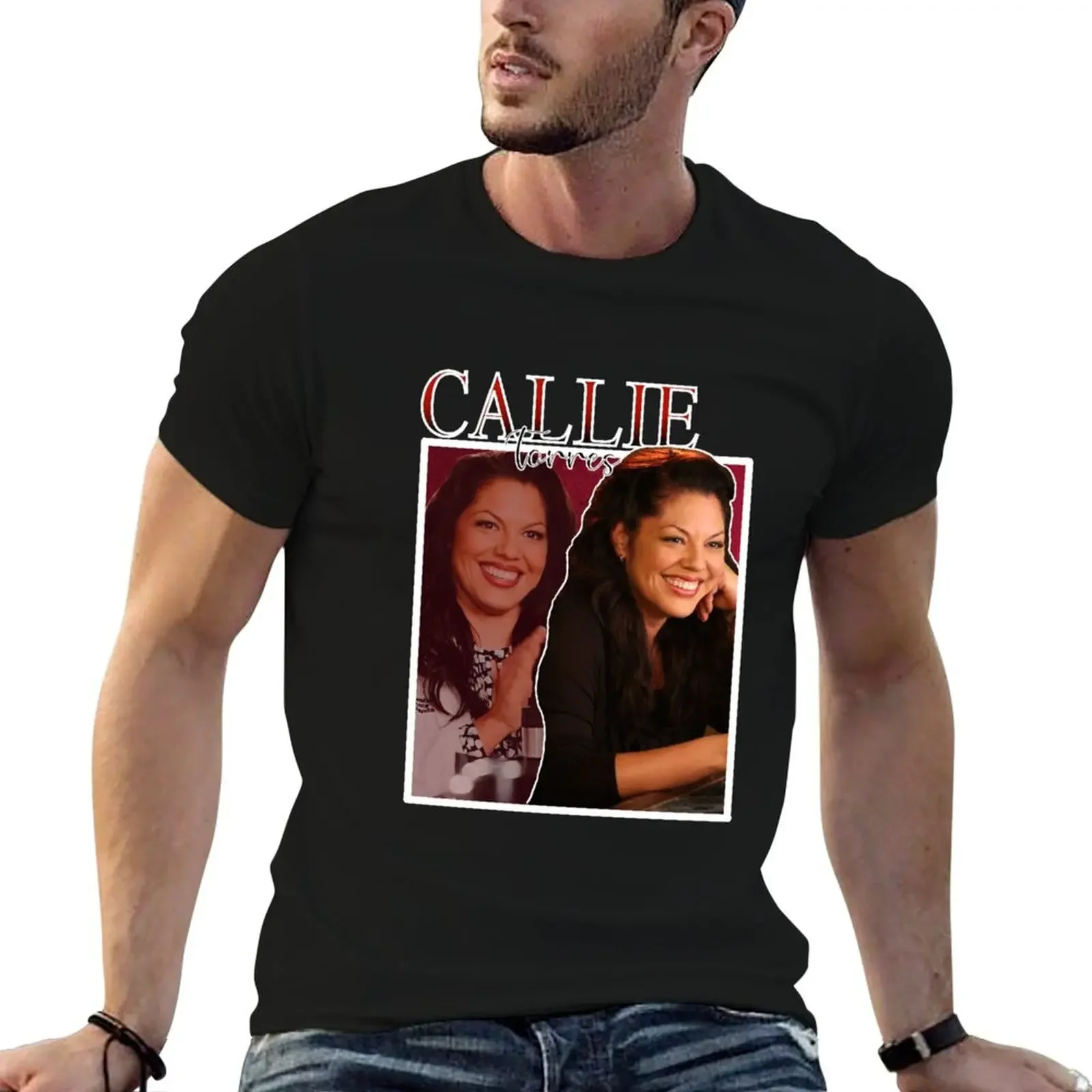 Vintage Callie Torres Design T-Shirt custom shirt graphics summer top big and tall t shirts for men