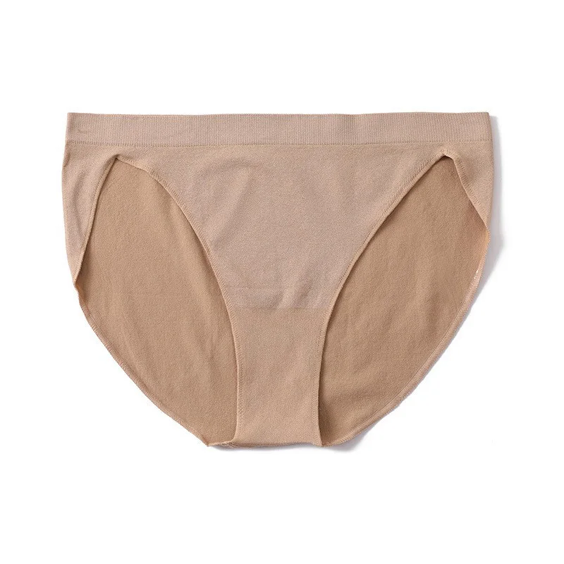 USHINE Professional Girl Ballet Dance Beige Mid Rise Briefs Waist Panty Women Dancing Panties Underpants Underwear