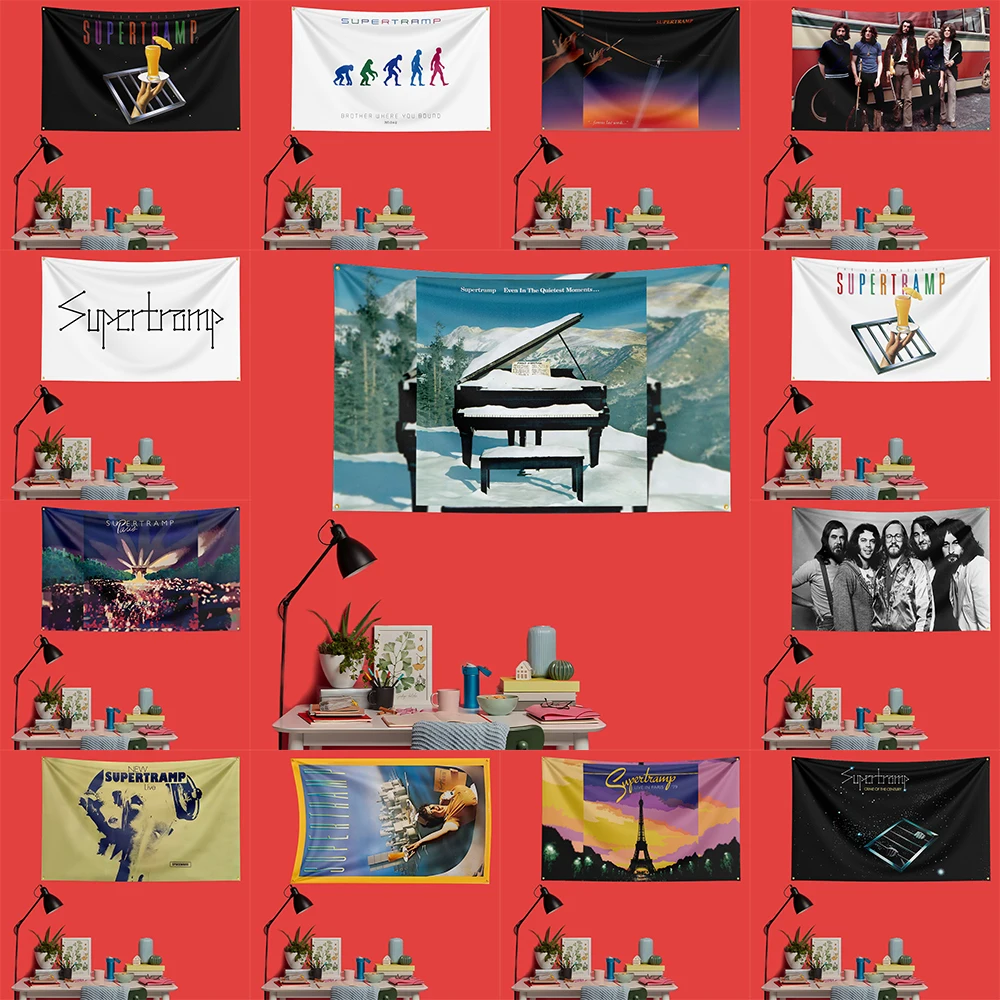 Supertramp Progressive Rock Flag 3x5 FT 90x150cm Polyester Decorative Banner Tapestry For Music Fans Bedroom Wall Decoration