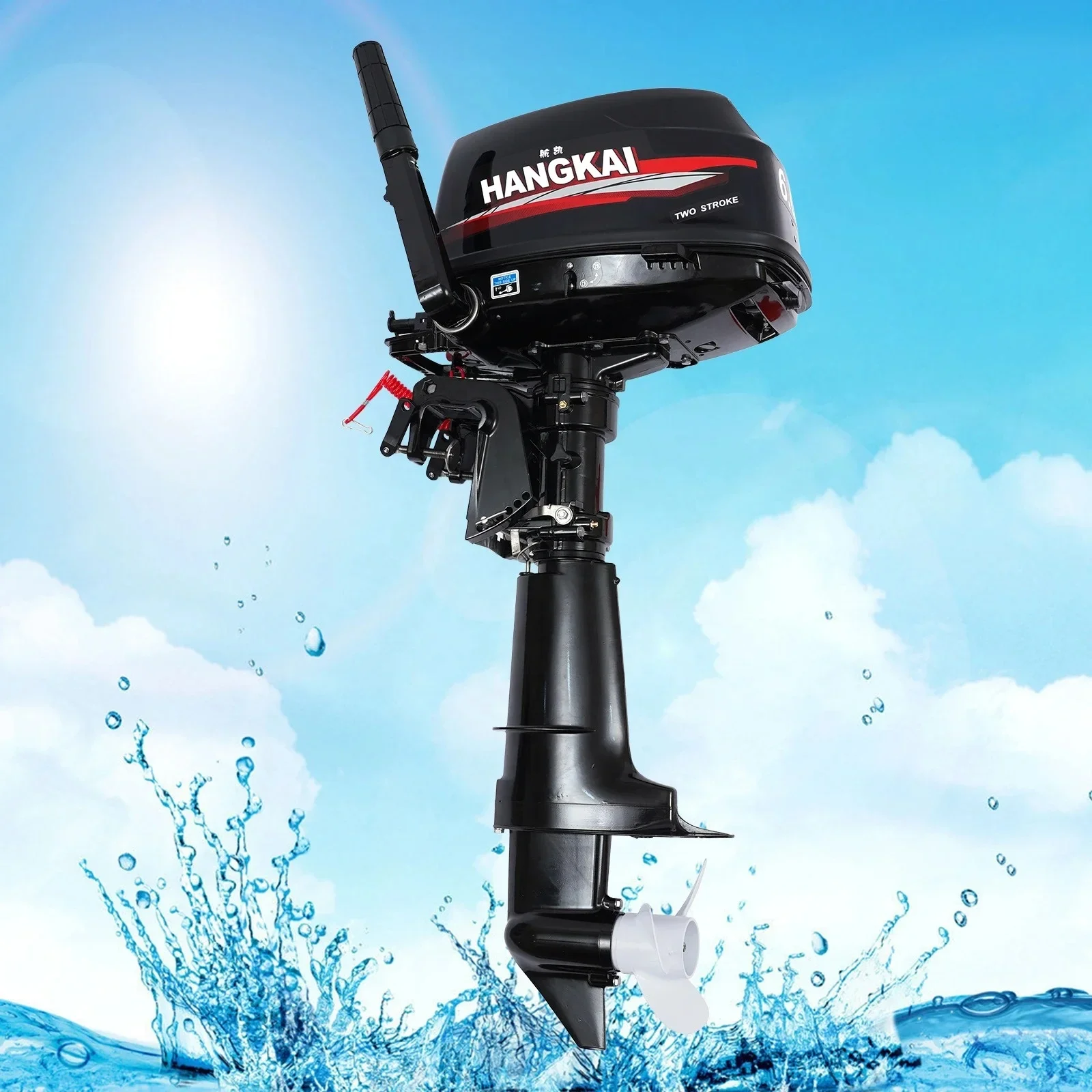 Outboard Machine Hangkai Gasoline 2 stroke 6 Short Shaft Petrol Engine