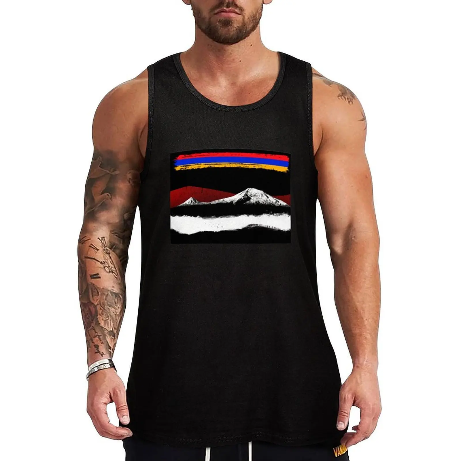 

Mount Ararat Tank Top Men's summer t-shirt bodybuilding man Man sleeveless shirt