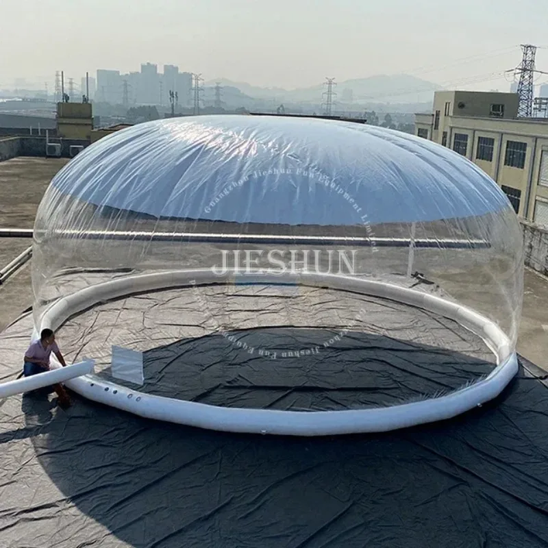 PVC Pool Dome Cover Inflatable Transparent Swimming Pool Cover Tent For Pools