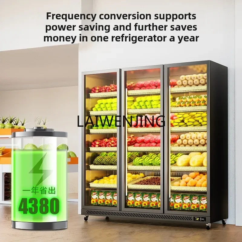 MJY fresh-keeping vegetables and flowers display cabinet refrigerated vertical freezer commercial