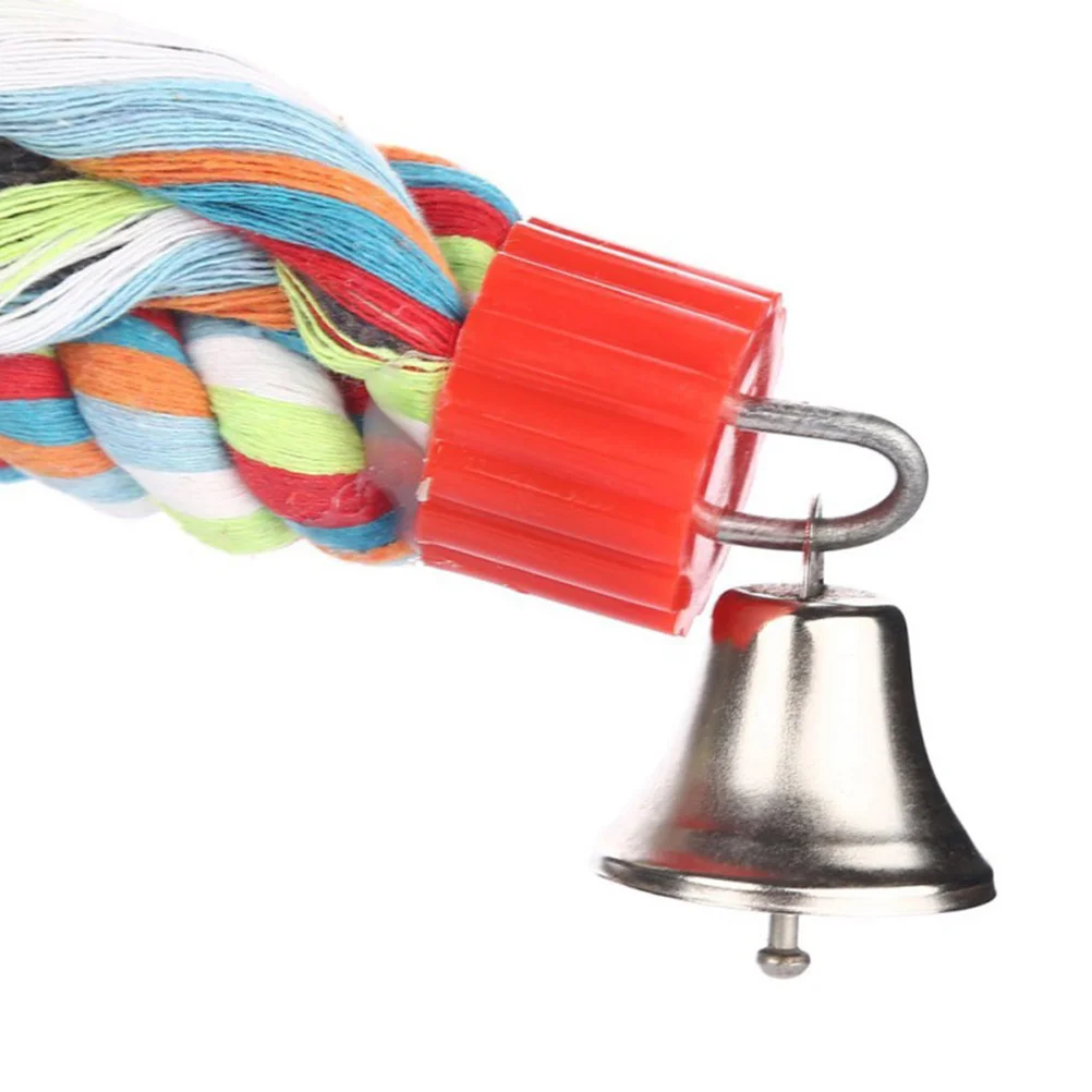 

Colorful 1.6m Cotton Rope Swing Perch Parrot Pet Training Durable Playground Climbing Exploring Swing Rope for Birds
