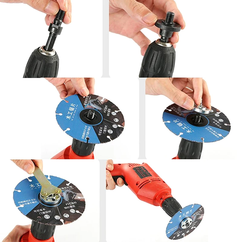 DIY 전기 드릴 가변 각도 연마기 어댑터 컨버터 키트, 각도 연마기 전기 드릴 커넥팅로드 도구, 5 개/세트, 10mm