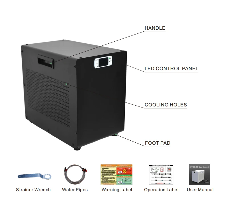 Hot Sale Water-Cooled Plunge Chiller Ice Bath Chiller for Home Use Cold Plunge Pools with Pump Core Component