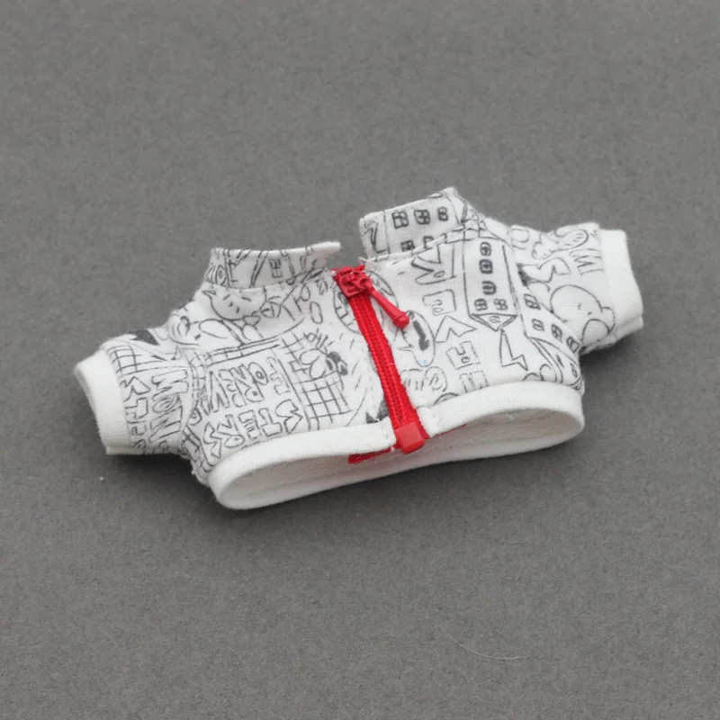 17 سنتيمتر صندوق أعمى يجلس حفلة Labubu الجيل الثاني Bjd قلادة الطباعة الكرتون هوديي الملابس الشاملة تنوعا