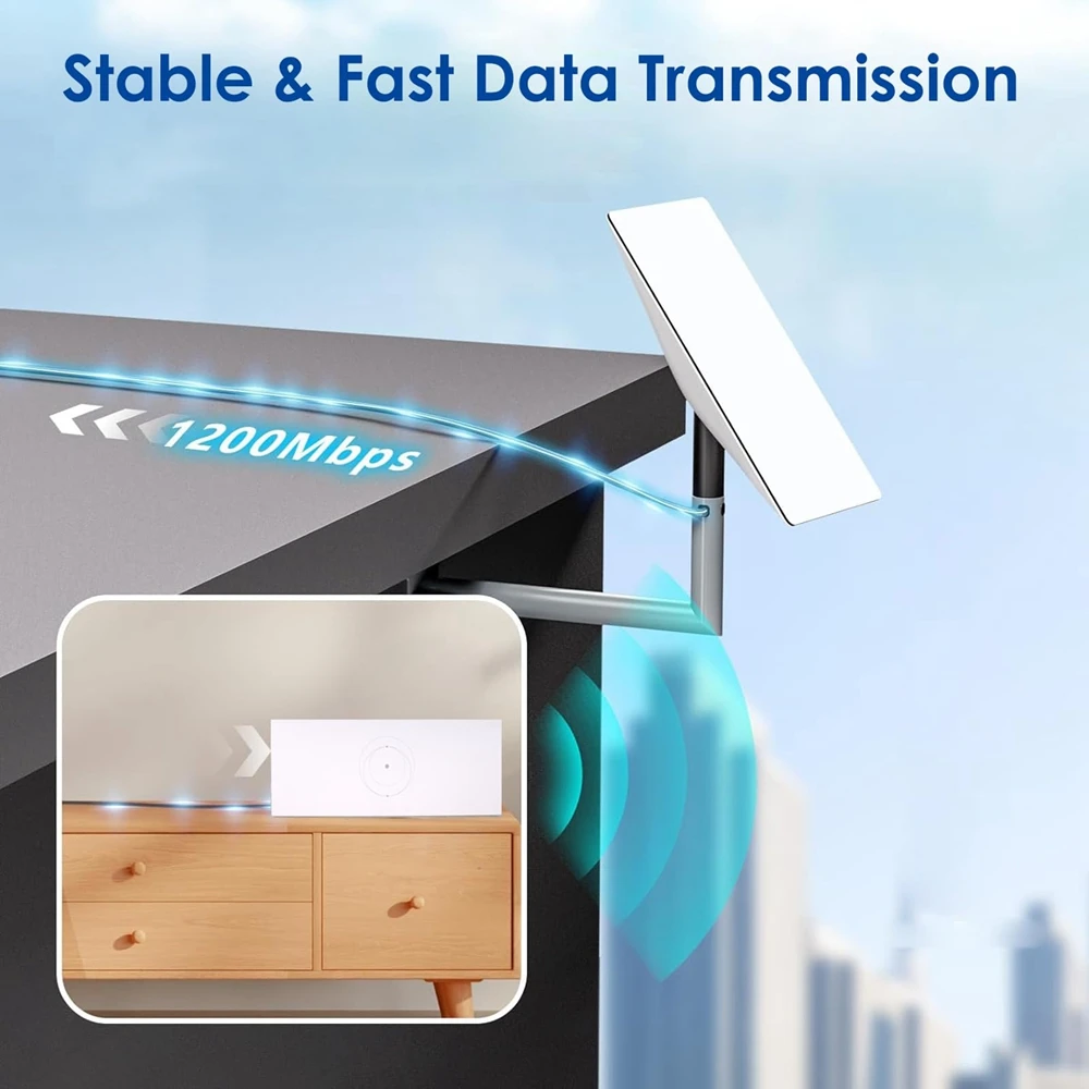 كابل تمديد شبكة 10 متر/23 متر لجهاز توجيه Starlink V3 RJ45 سلك إيثرنت 1200 ميجا بايت في الثانية كابل بيانات عالي السرعة لـ Starlink Gen3