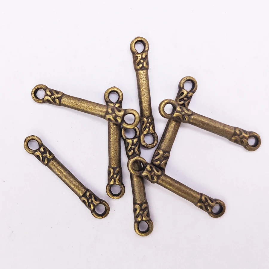 GraceAngie 38384 Antiqued Bronze Vintage Alloy Stick Pendant Connector charm Accessories Fashion Jewelry Accessory 40pcs