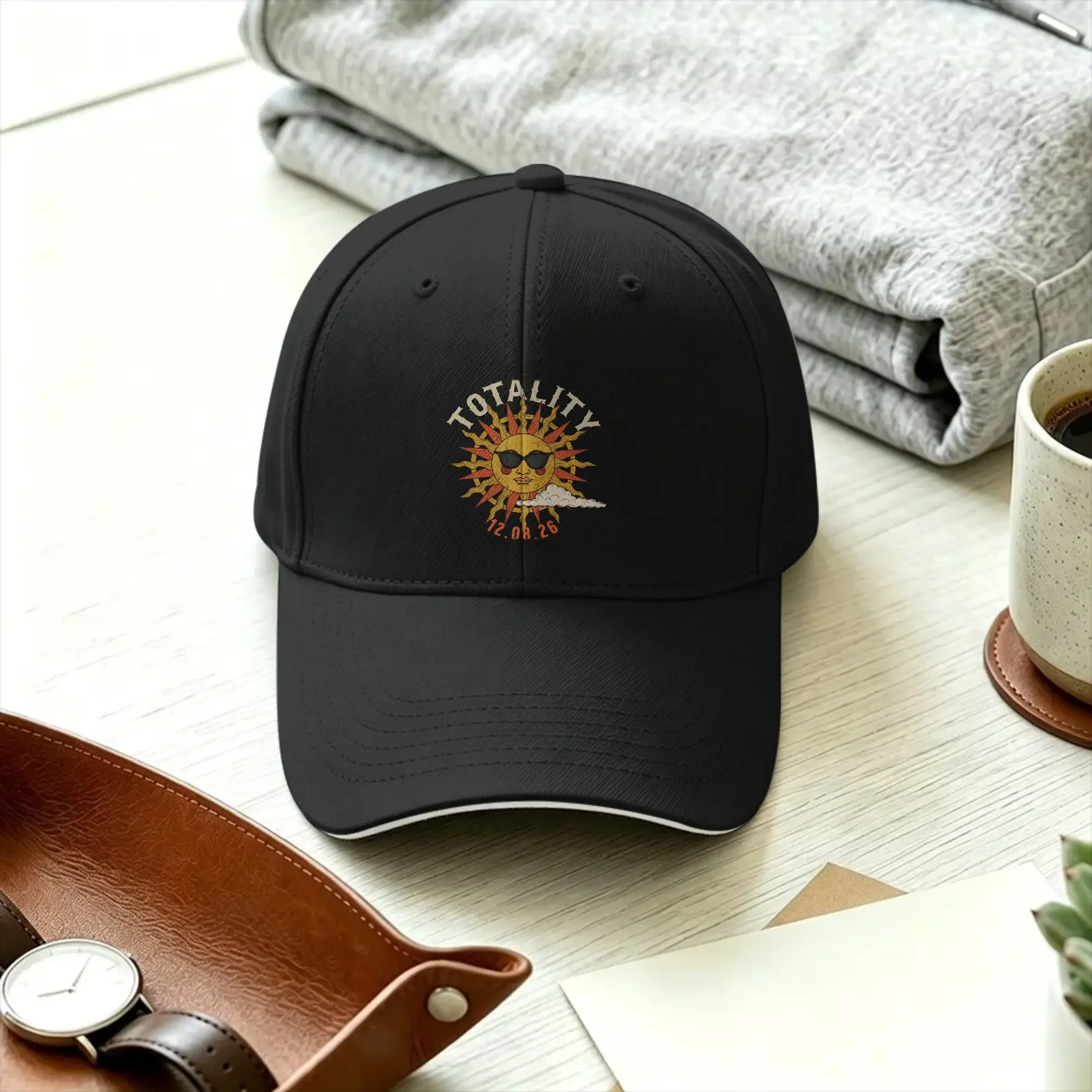 Spain Total Solar Eclipse 2026 Casual Baseball Cap Camping Trucker Hat Summer Sun Visor Female Male Street Style Baseball Caps