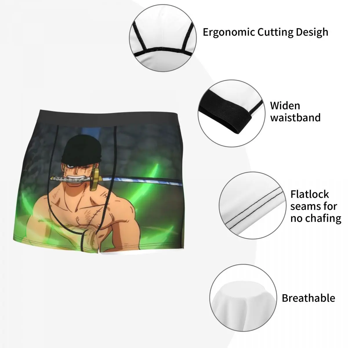 لوفي زورو توني تشوبر أنيمي الملاكمين متعة الملابس الداخلية الملاكم السراويل الكمامة هدية للرجل #6