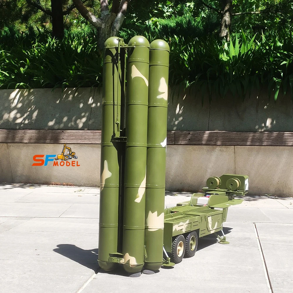 RC Trailer 1/12 Can Launch Rocket Missiles Full Metal Trailer Model Suitable for HG P802 BC8 Tractor Military Truck Model Toys