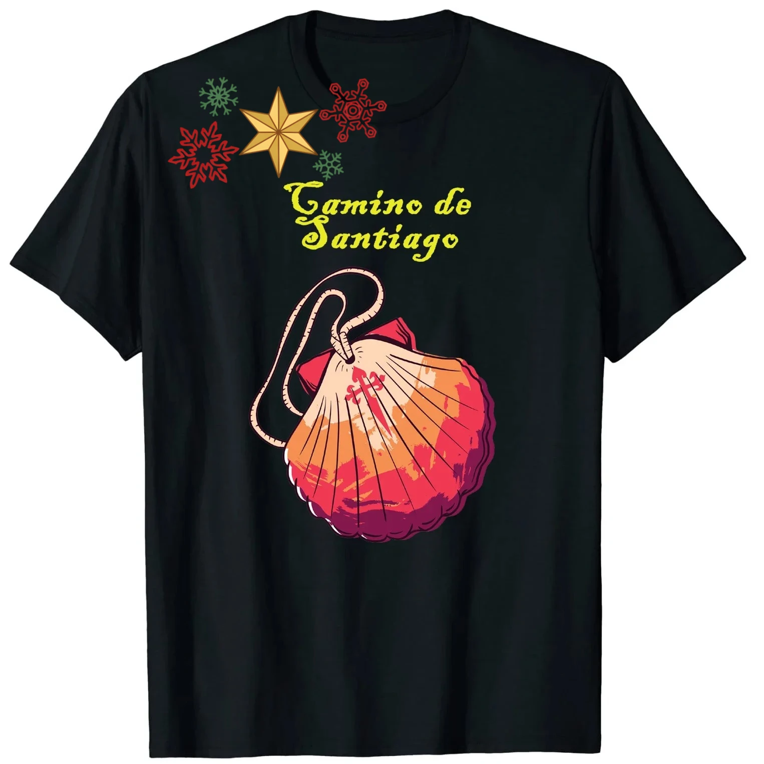 

Футболка Camino De Santiago, новая, 100% хлопок, с круглым вырезом, летняя, с короткими рукавами, повседневная мужская футболка, размер S-3XL