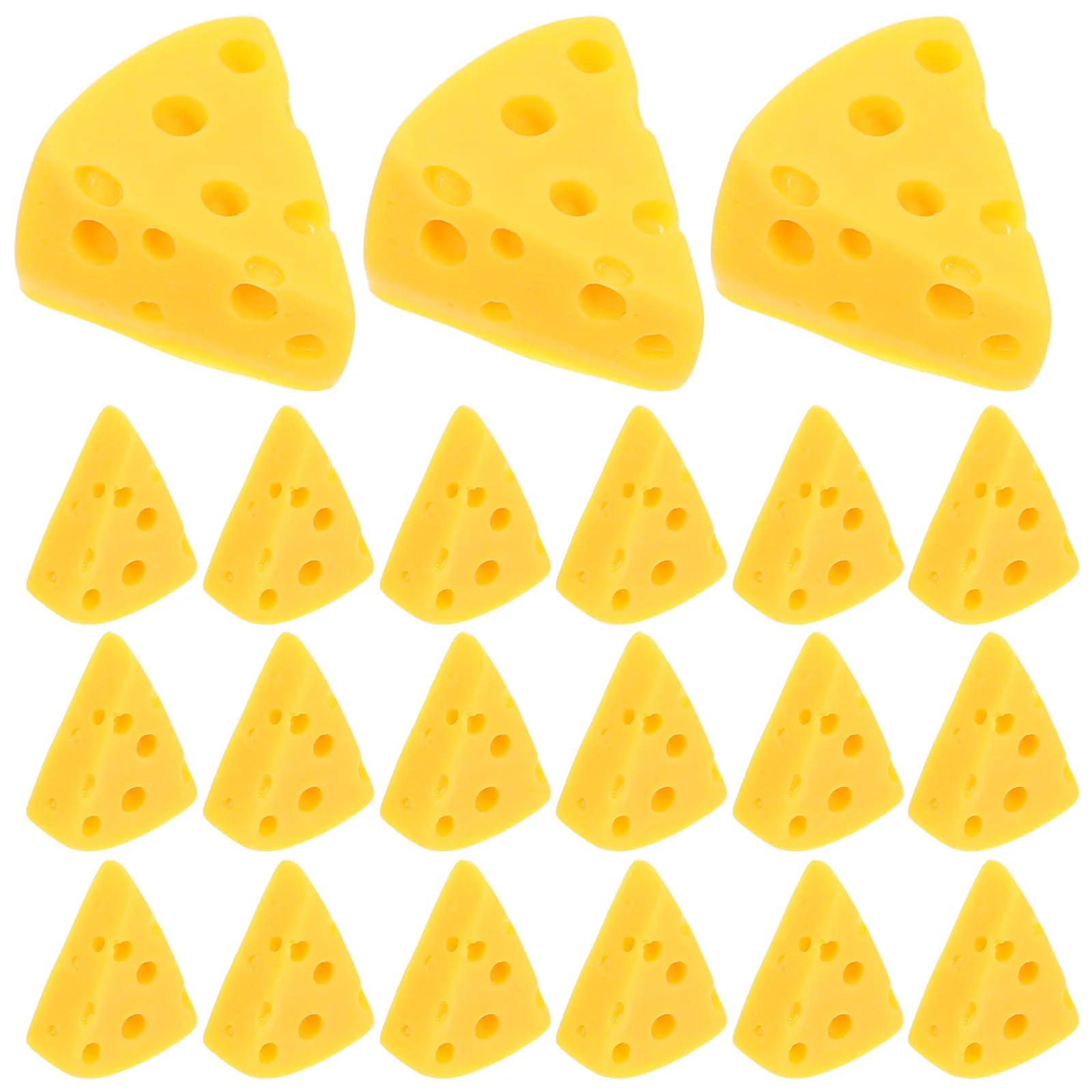 

30 pcs Realistic Miniature Dessert Imitation Cheesecake Triangle Cake Decor Artificial Food Toy Display Accessories
